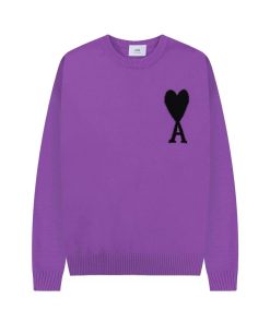 Ami de Coeur Purple Crewneck Jumper