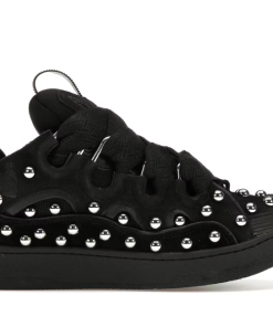 Lanvin Studded Leather Curb Black