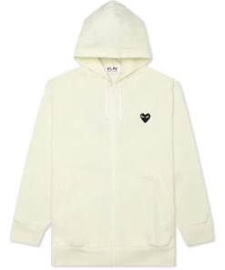 Comme des Garcons PLAY Play Big Black Heart Zip Up Hoodie