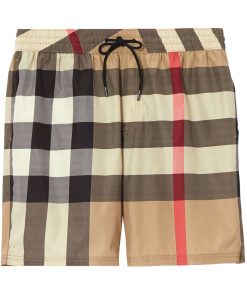 Burberry Check Drawcord Swim Shorts